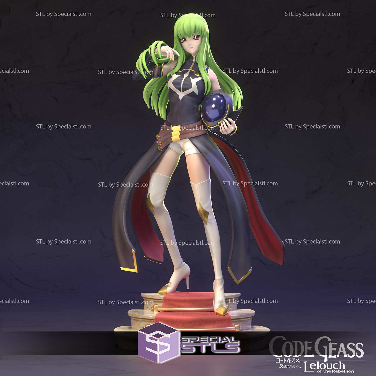 3D file Lelouch and C.C - Code Geass Anime Figurine STL for 3D Printing  🧑‍💻・3D printable model to download・Cults