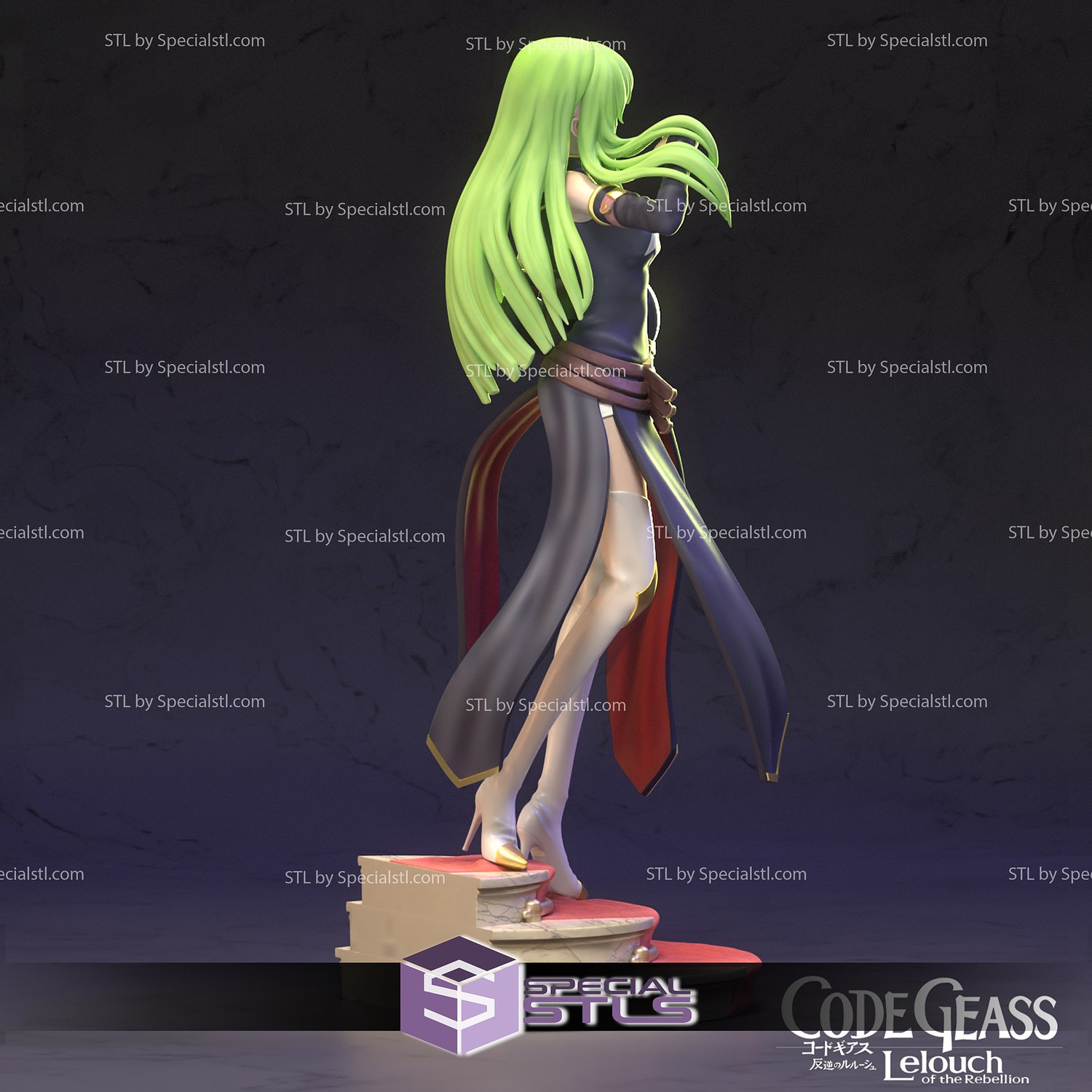 3D file Lelouch and C.C - Code Geass Anime Figurine STL for 3D Printing  🧑‍💻・3D printable model to download・Cults