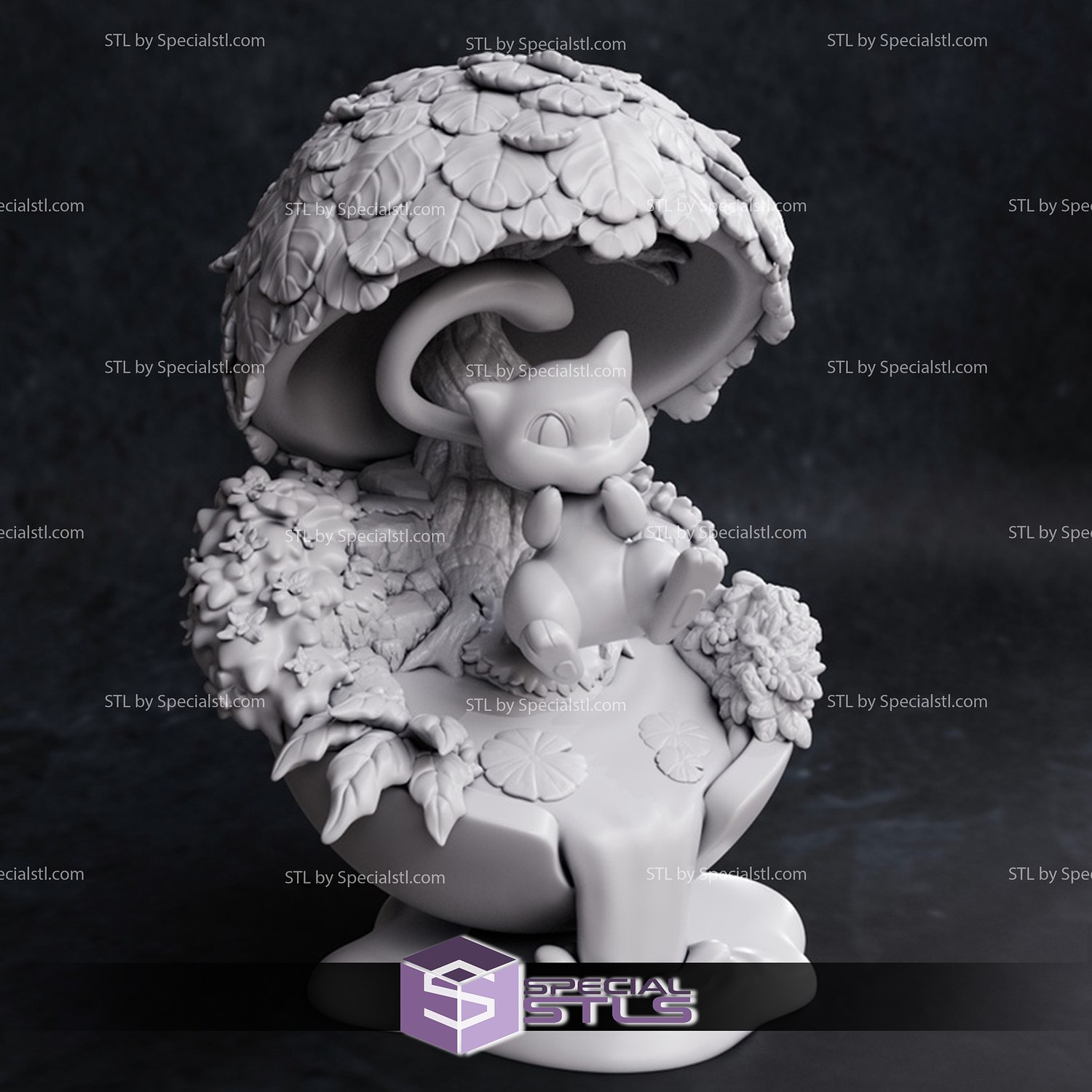 STL file 151- Mew Pokemon Figure・3D printer design to download・Cults