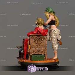 Edward Elric Female and Winry Rockbell STL Files 3D Printable