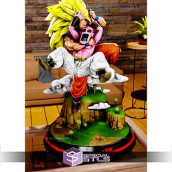 Goku SSJ3 VS Majin Buu STL Files from Dragonball 3D Model