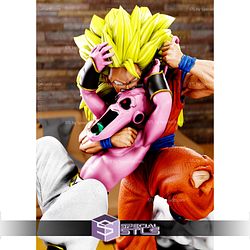 Goku SSJ3 VS Majin Buu STL Files from Dragonball 3D Model