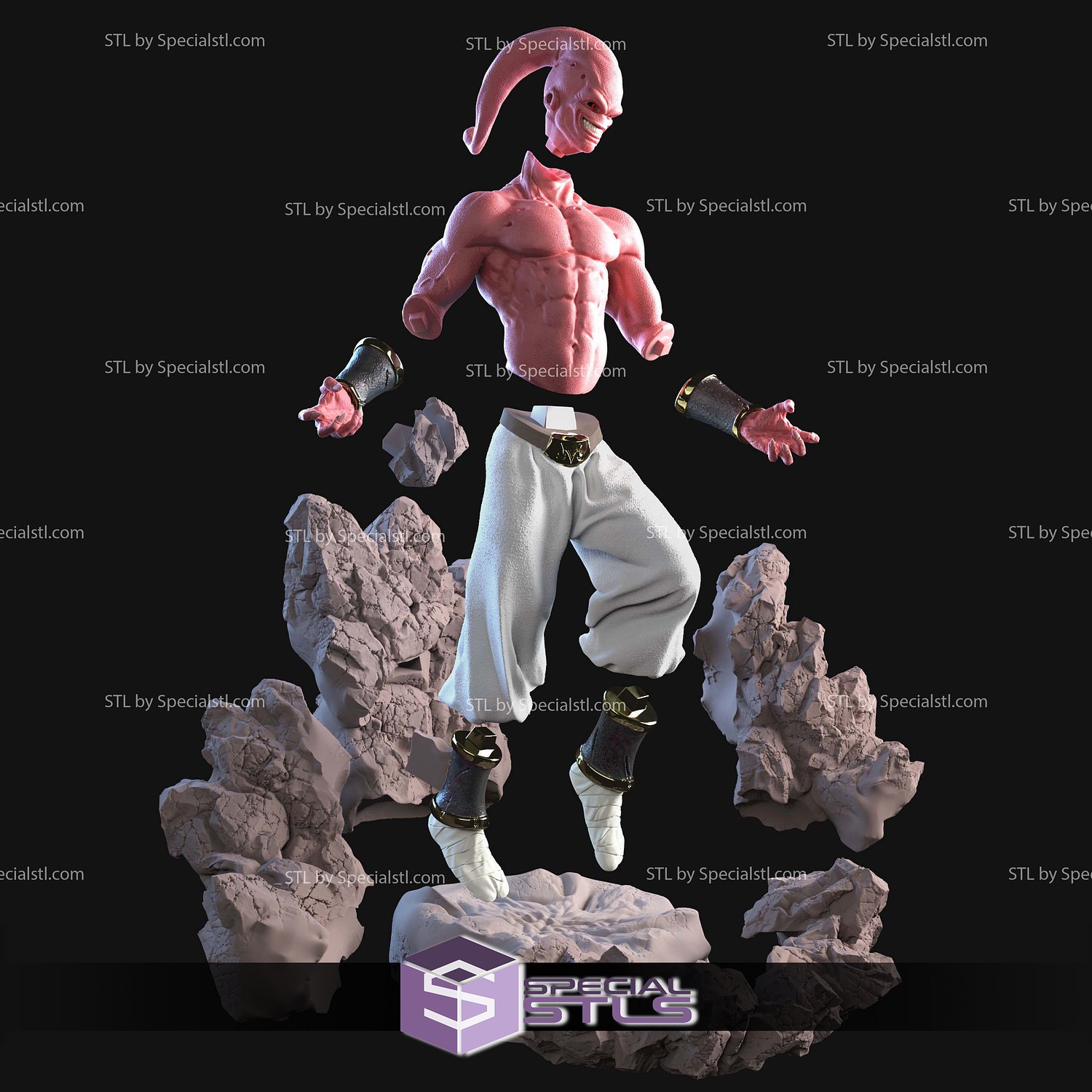 STL file Figure of Majin boo thin Dragon ball 🐉・3D printable design to  download・Cults