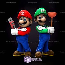 Mario and Luigi Brother STL Files