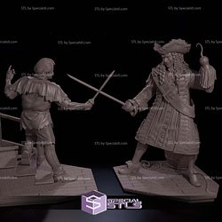 Peter pan and Captain Hook STL Files 3D Printable