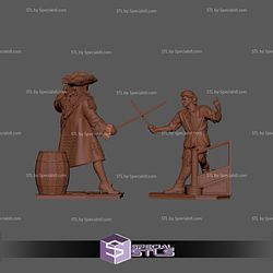 Peter pan and Captain Hook STL Files 3D Printable