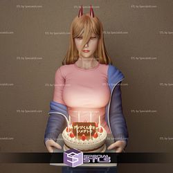 Power STL Files Birthday Cake from Chainsaw Man 3D Printable