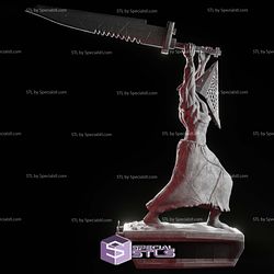 Pyramid Head 3D Printable Action Pose from Silent Hill STL Files