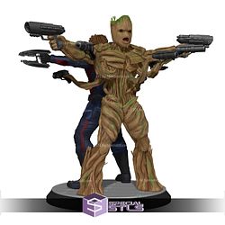 Star lord and Groot STL Files from Guardian of the galaxy 3D Printable