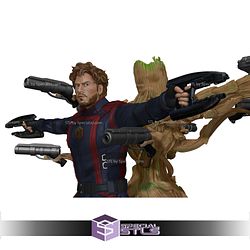 Star lord and Groot STL Files from Guardian of the galaxy 3D Printable