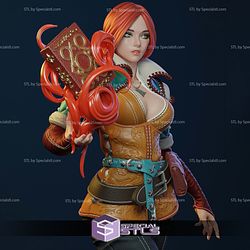 Triss Merigold STL Files Standing from The Witcher 3D Printable