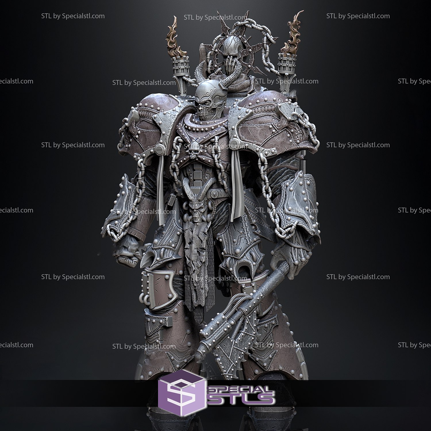 Chaos Colonel Warhammer 40k STL files