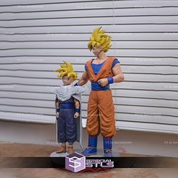 Goku and Gohan STL Files from Dragonball 3D Model