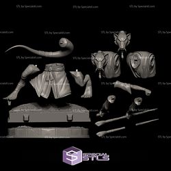 Splinter 3D Model Action Pose