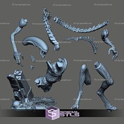 Alien 3D Printing Figurine Action Pose STL Files