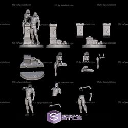 Casey Jones and April Oneil STL Files TMNT 3D Printing Figurine
