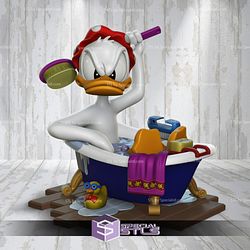 Donald Duck Bath STL Files Disney 3D Printing Figurine