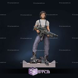 Ellen Ripley with Gun STL Files V2 from Alien 3D Printing Figurine