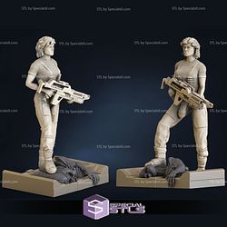 Ellen Ripley with Gun STL Files V2 from Alien 3D Printing Figurine