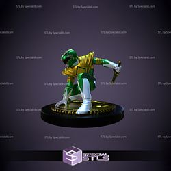 Green Ranger 3D Printing Figurine Prepare Pose Power Ranger STL Files
