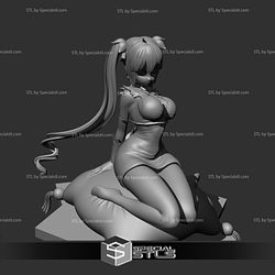 Hestia Danmachi STL Files on Pillow 3D Printing Figurine