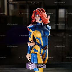 Jean Grey STL Files Standing V4 X-Men 3D Printing Figurine