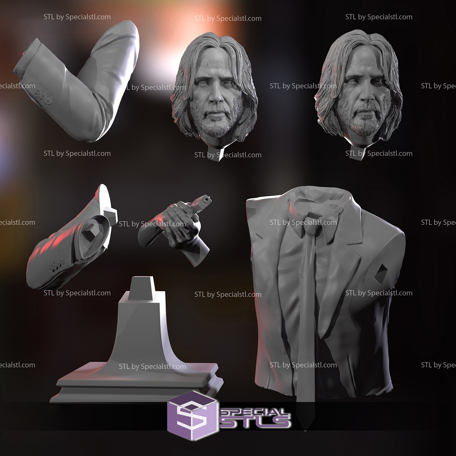 John Wick 3D Printing Figurine Standing STL Files