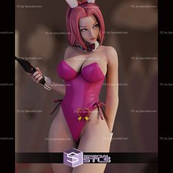 Kallen Stadtfeld Bunny 3D Printing Figurine Code Geas Lelouch of the Rebellion Anime STL Files