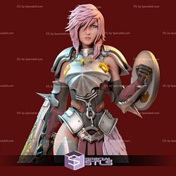 Lightning STL Files Final Fantasy 3D Printing Figurine