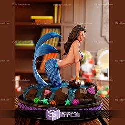 Little Mermaid Ariel V5 STL Files Disney 3D Printing Figurine