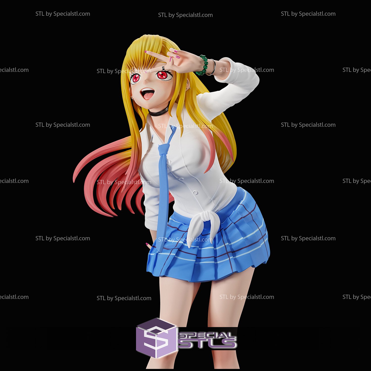 T pose nonrigged model of Marin Kitagawa anime girl 3D model