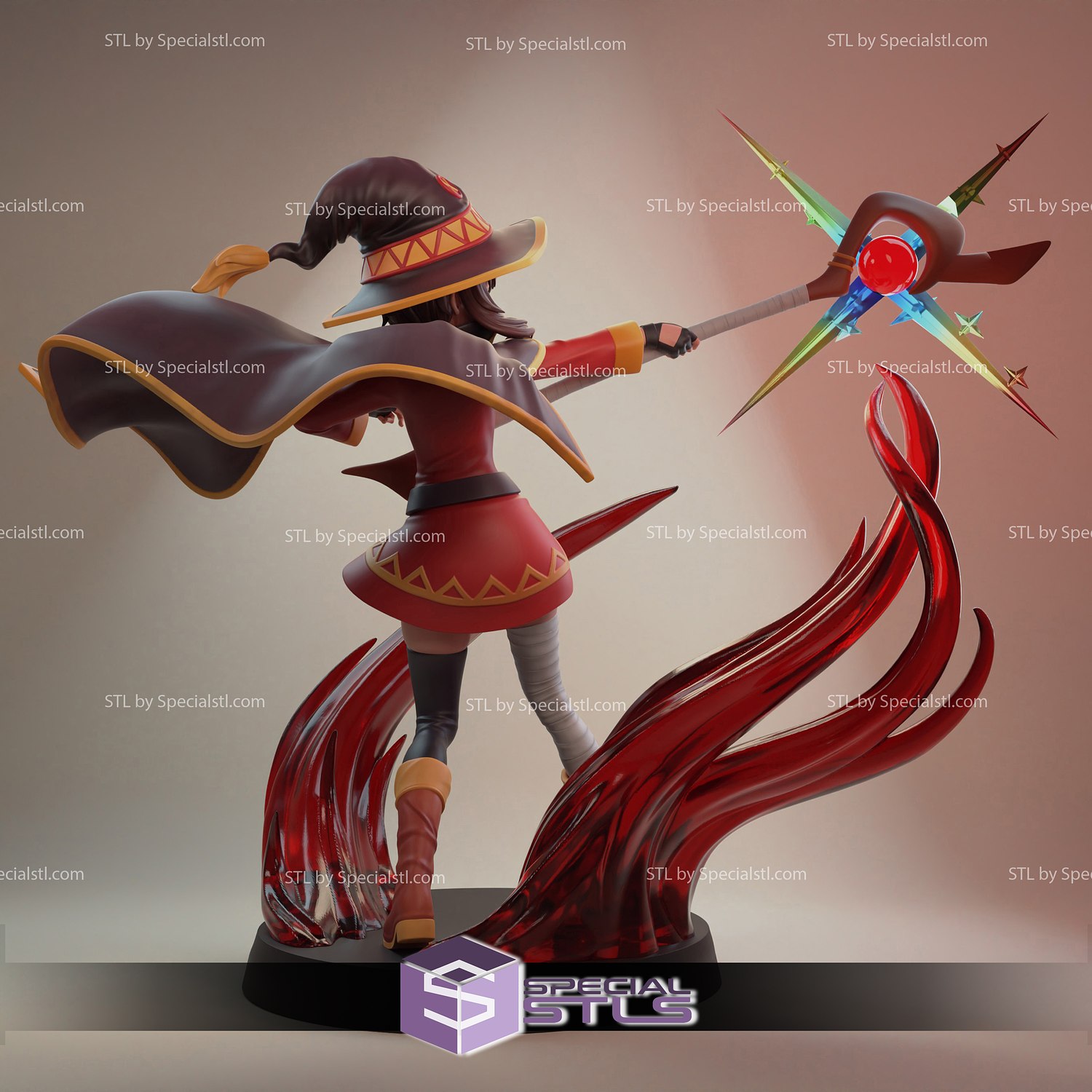 STL file Megumin from Konosuba anime 👧・3D print design to download・Cults