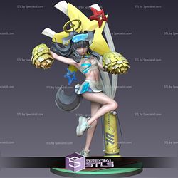 Nekozuka Hibiki 3D Printing Figurine Cheerleader Version Blue Archive STL Files