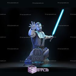 Obi Wan Kenobi 3D Printing Figurine Bust V2 Star Wars STL Files