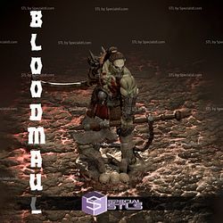 Orc warrior Bloodmaul 3D Printing Figurine STL Files Fanart