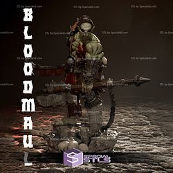 Orc warrior Bloodmaul 3D Printing Figurine STL Files Fanart