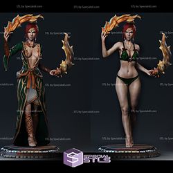 Triss Merigold 3D Printing Figurine 2 Verison V3 The Witcher STL Files