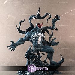 Venom STL Files Action Pose V2 3D Printing Figurine