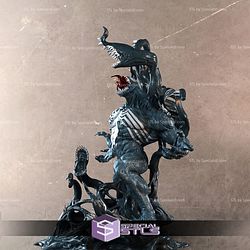 Venom STL Files Action Pose V2 3D Printing Figurine