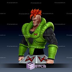 Android 16 Bust 3D Printing Figurine V2 Dragonball STL Files