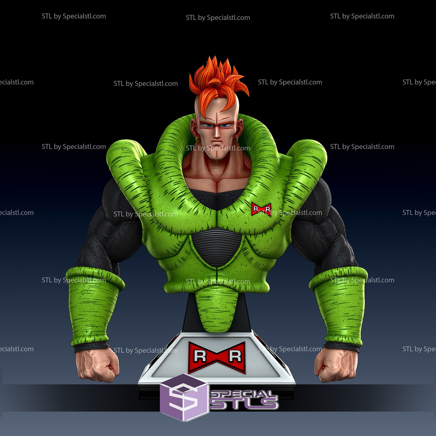 ANDROID 16 DRAGONBALL Z STL FILES 3D model 3D printable