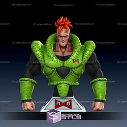 Android 16 Bust 3D Printing Figurine V2 Dragonball STL Files