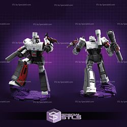 Megatron STL Files with Laser Transformers 3D Printing Figurine