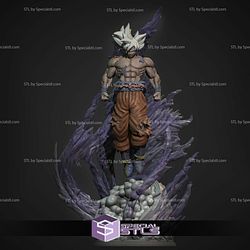 Goku Ultra Instinct STL Files 2 Version Dragonball 3D Printing Figurine