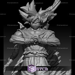 Goku Ultra Instinct STL Files 2 Version Dragonball 3D Printing Figurine