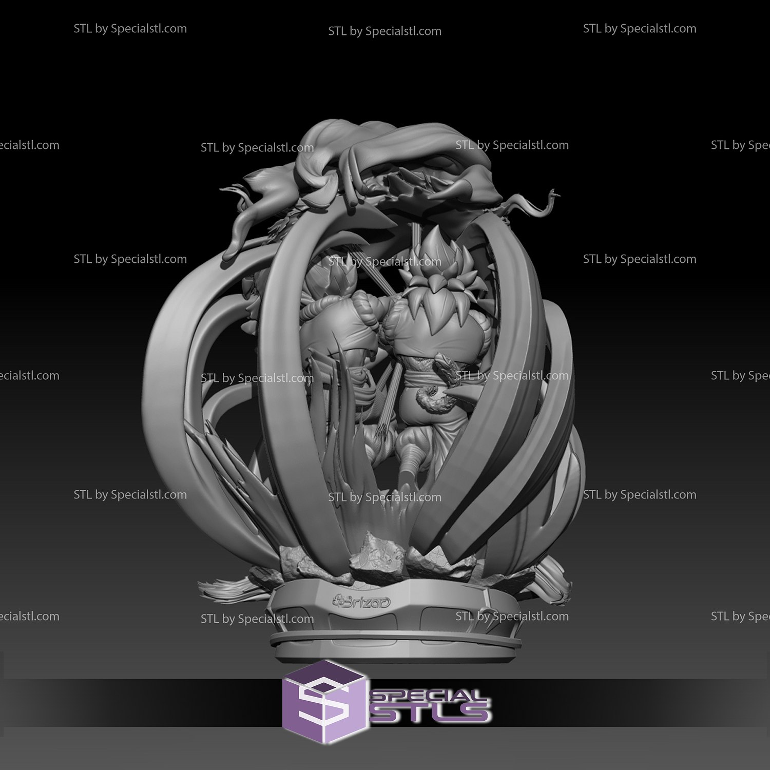 STL file Xeno Gogeta SSJ4 3D Model 🎲・3D printable model to