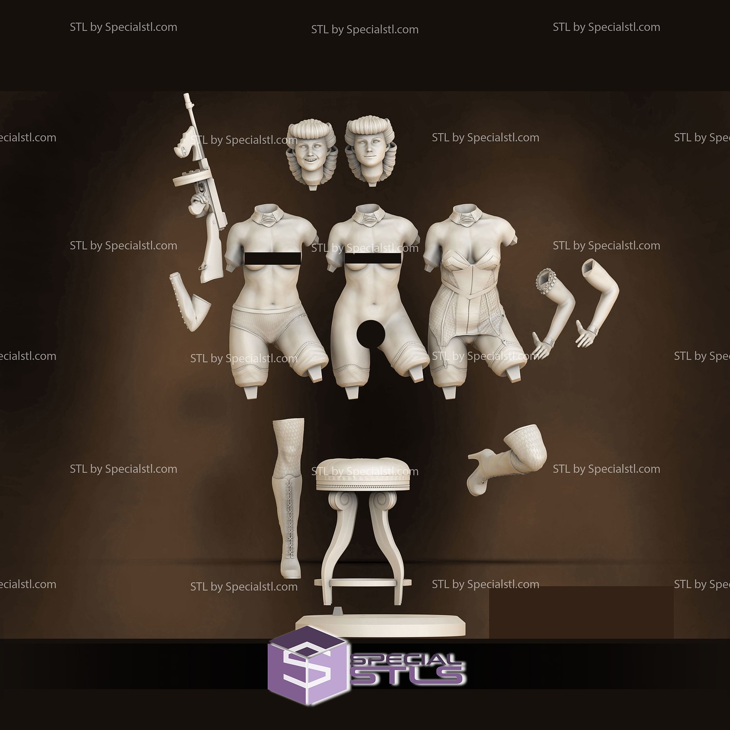 Sally Jupiter STL Files Watchmen 3D Printing Figurine