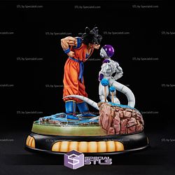 Son Goku and Frieza STL Files Looking Dragonball 3D Printing Figurine