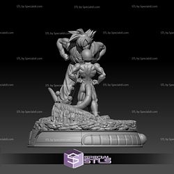 Son Goku and Frieza STL Files Looking Dragonball 3D Printing Figurine