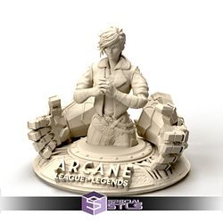 VI Bust STL Files from Arcane League of Legends 3D Printable